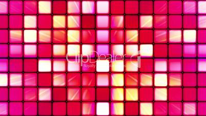 Broadcast Twinkling Hi-Tech Cubes, Red Magenta, Abstract, Loopable, HD