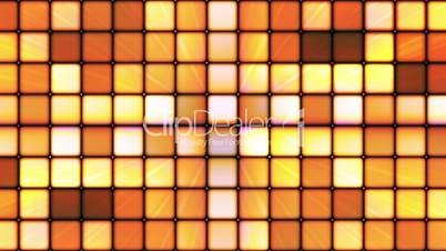 Broadcast Twinkling Hi-Tech Cubes, Golden Orange, Abstract, Loopable, HD