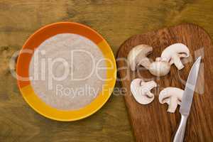Mushroom soup puree
