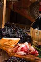 Wine and prosciutto