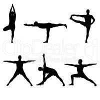 six yoga standing poses