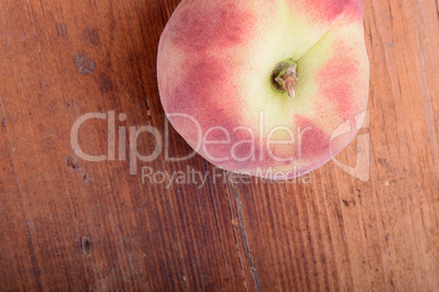 peach set on the wooden background