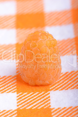 Close up of yellow raspberries