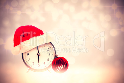 Composite image of christmas clock