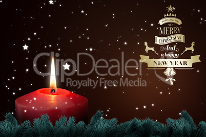 Composite image of christmas greeting