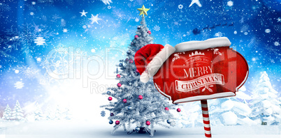 Composite image of christmas greeting