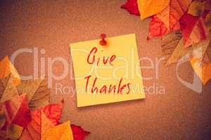 Composite image of give thanks