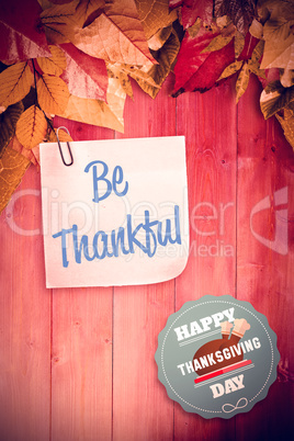 Composite image of happy thanksgiving day