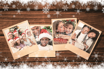Composite image of happy family at christmas