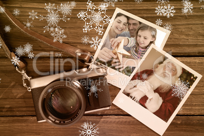 Composite image of family christmas portrait