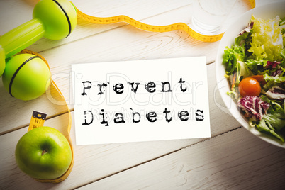 Composite image of prevent diabetes