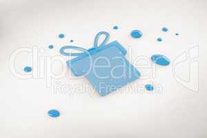 A blue present paint splash