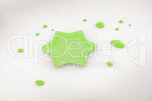 A green Star paint splash