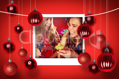 Composite image of christmas photograph