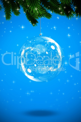 Composite image of christmas bauble