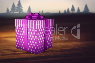 Composite image of christmas gifts