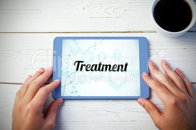 Treatment against person using tablet computer
