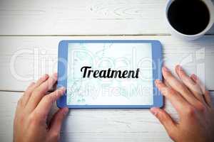 Treatment against person using tablet computer