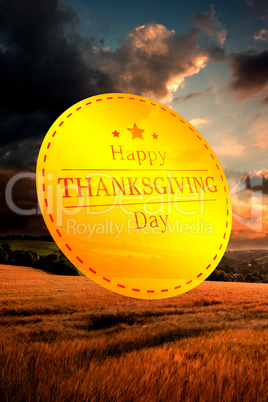 Composite image of happy thanksgiving