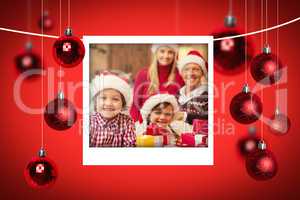 Composite image of christmas photographs