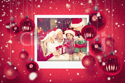 Composite image of christmas photographs