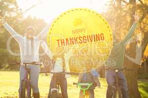 Composite image of happy thanksgiving