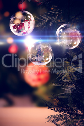 Composite image of christmas bauble