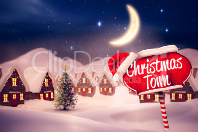 Composite image of christmas town