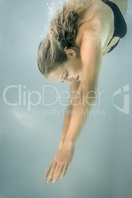 woman diving