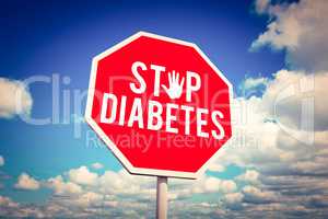 Composite image of stop diabetes