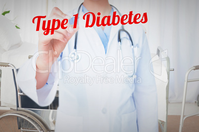 Type 1 diabetes against bright white room with windows