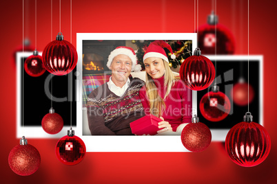 Composite image of christmas photographs