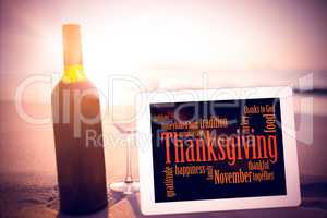 Composite image of thanksgiving words