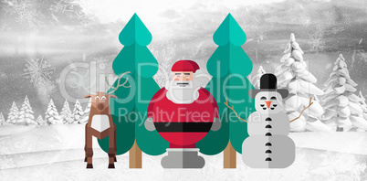 Composite image of merry christmas illustration