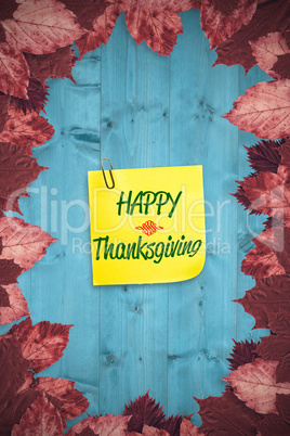 Composite image of happy thanksgiving