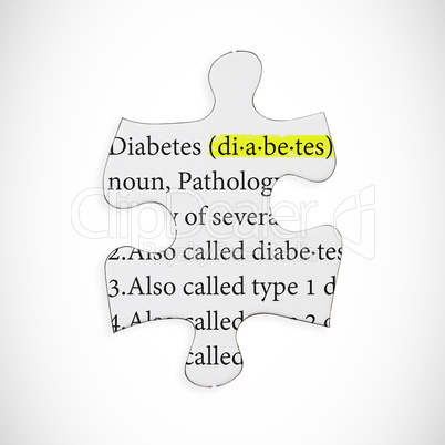 Composite image of diabetes illness
