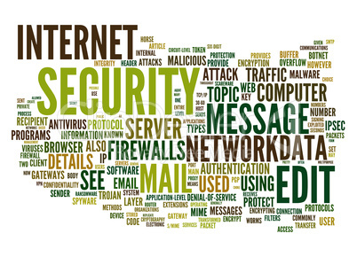 internet security text cloud