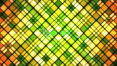Broadcast Twinkling Cubic Diamonds, Green Orange, Abstract, Loopable, HD