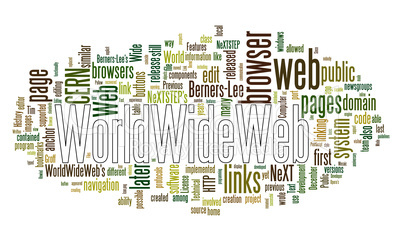 world wide web text cloud