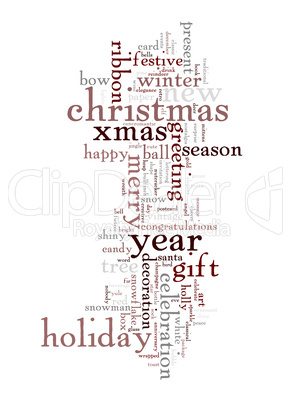 Christmas text cloud