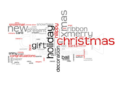 Christmas text cloud