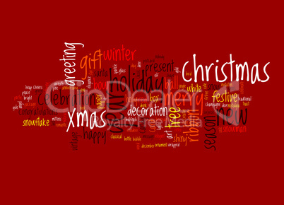 Christmas text cloud