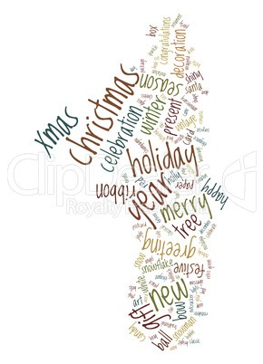 Christmas text cloud