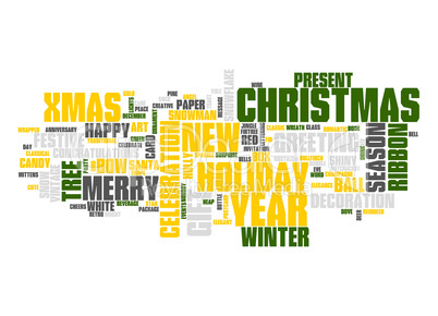 Christmas text cloud