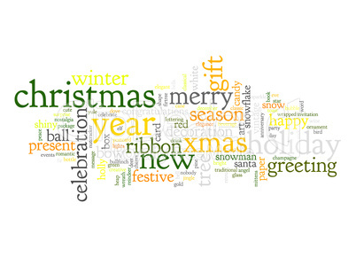 Christmas text cloud