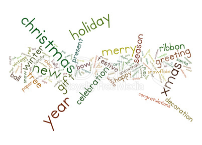 Christmas text cloud