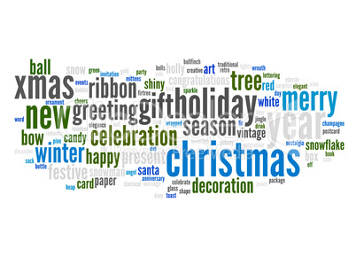 Christmas text cloud