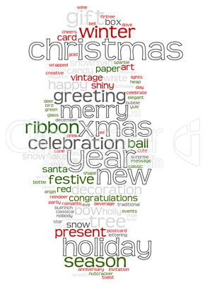 Christmas text cloud