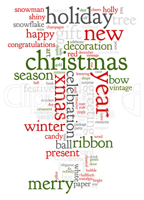 Christmas text cloud