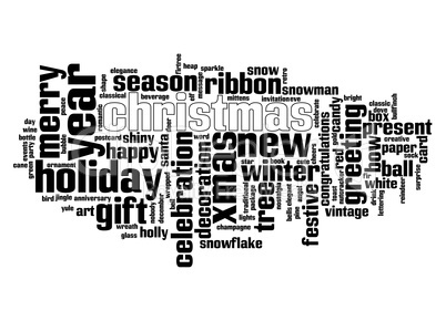 Christmas text cloud